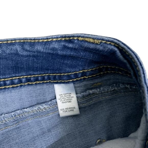 C est. 1946 Women's size Stretch denim Cutoff patched distressed 4" Jean shorts - Picture 10 of 15